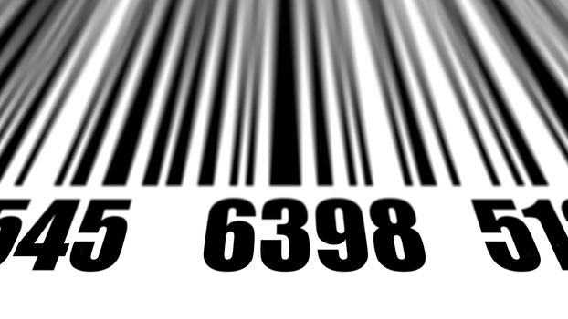 Closeup of scanning barcode. Shallow Depth of fields.