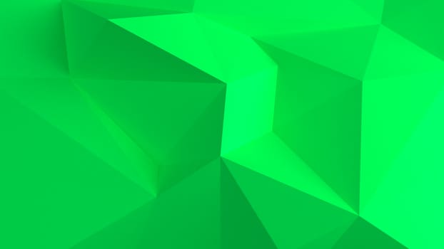 Green Abstract 3d background with polygonal pattern.