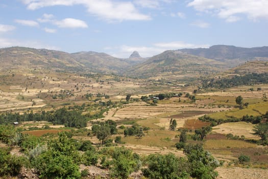 Landscape close to Gondar, Ethiopia, Africa