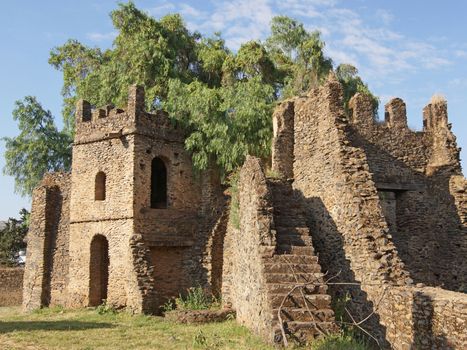 Ruins of the palaces of Gondar, Ethiopia, Africa