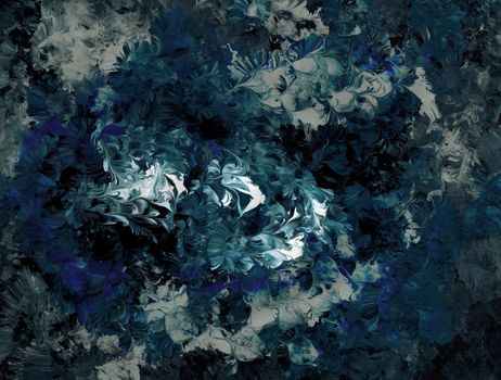 Blue silver abstract