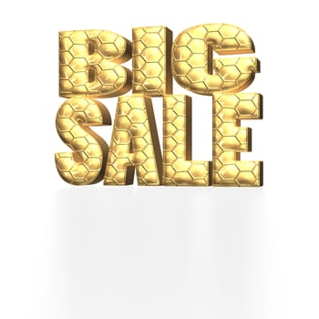 Glossy three-dimensional inscription Big Sale as a sign.