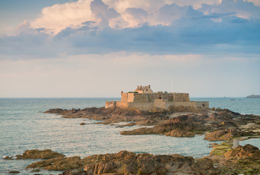 Medieval architecture of Saint Malo - France.