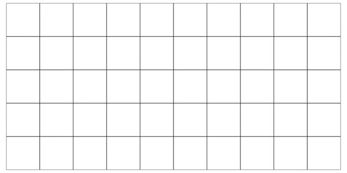 Visualization squares grid. Isolated on white background