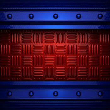 red and blue metal background