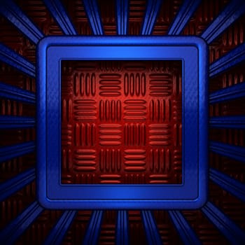 red and blue metal background