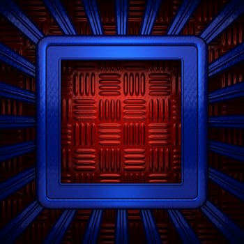 red and blue metal background