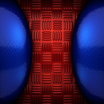 red and blue metal background