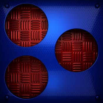 red and blue metal background