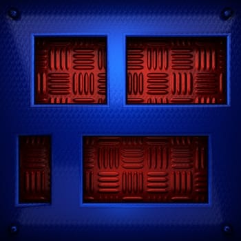 red and blue metal background
