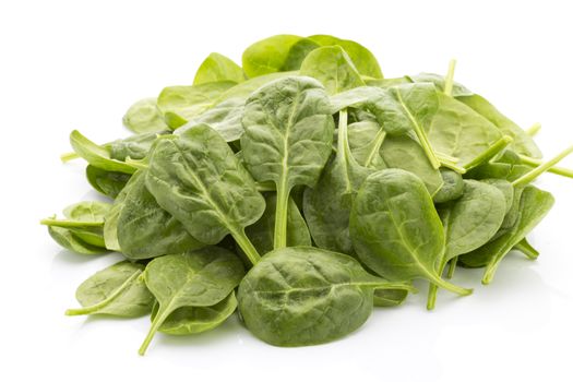 Spinach isolated on the white background.