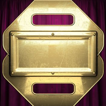 gold on red velvet curtain background