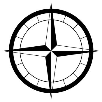 3d generated picture of a compass rose