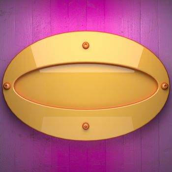 yellow metal and pink wood background