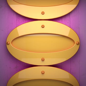 yellow metal and pink wood background