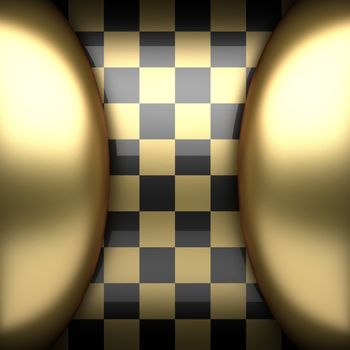 polished golden and black background