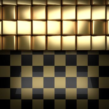 polished golden and black background