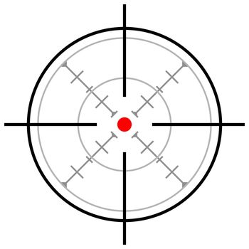 3d generated picture of a simple target