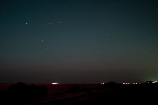 Nightsky over St. Peter-Ording in Germany