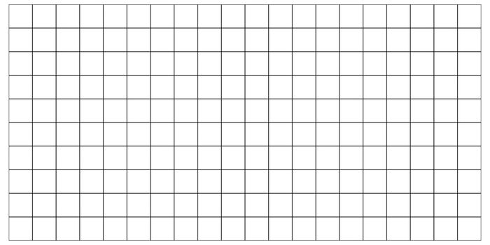 Visualization squares grid. Isolated on white background
