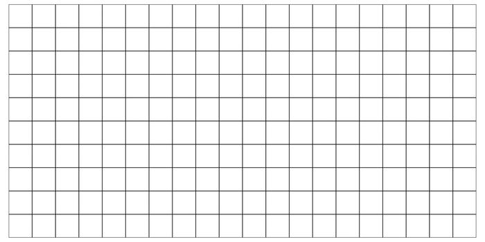 Visualization squares grid. Isolated on white background