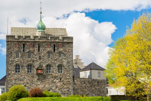 Picture of the famous rosenkrantztower in Bergen, built in the 1500