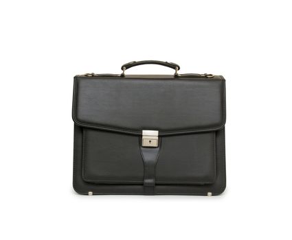 Business leather briefcase isolated

