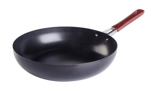 pan, metal pan on background.  metal pan on a background