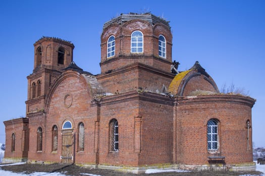 destroyed the old brick church without domes