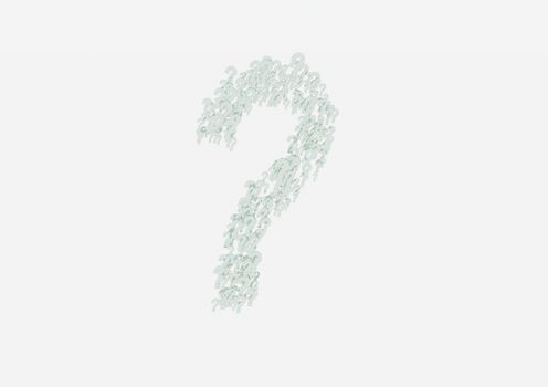 The question mark consisting of a set of small question marks