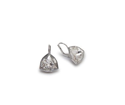 A couple of diamond earrings