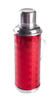 Thermo flask. Thermo flask on the background