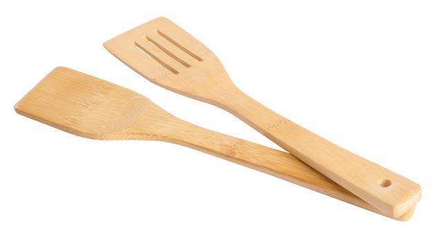 Kitchen Utensils. Wooden Kitchen Utensils on a background.