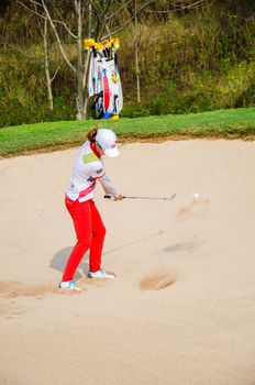 CHONBURI - FEBRUARY 28: Na Yeon Choi of South Korea in Honda LPGA Thailand 2015 at Siam Country Club, Pattaya Old Course on February 28, 2015 in Chonburi, Thailand.