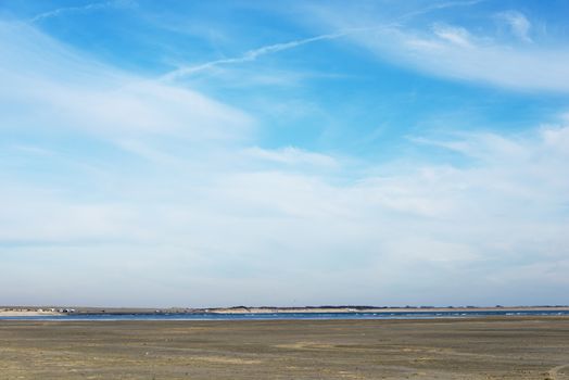 background from blue sky at the beach