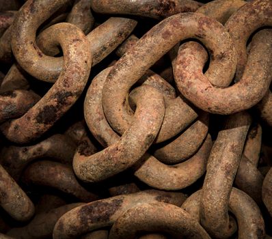 abstract background or texture metal rusty chains