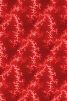 A seamless fractal background in the color of red.