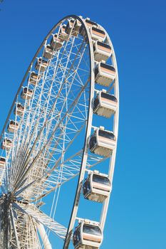 ferris wheel on blue sky