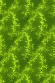 A seamless fractal background in the color of green.