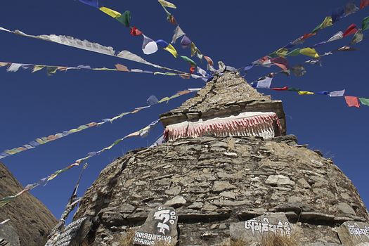 stupa in high himalayas