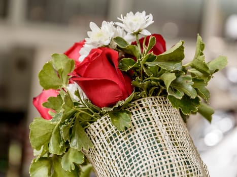 Bouquet of red roses.Floral background and Valentine background.