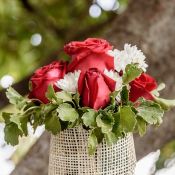 Bouquet of red roses.Floral background and Valentine background.