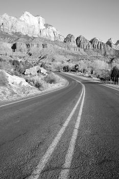 Beautiful overlook down on the road back into Zion National Park