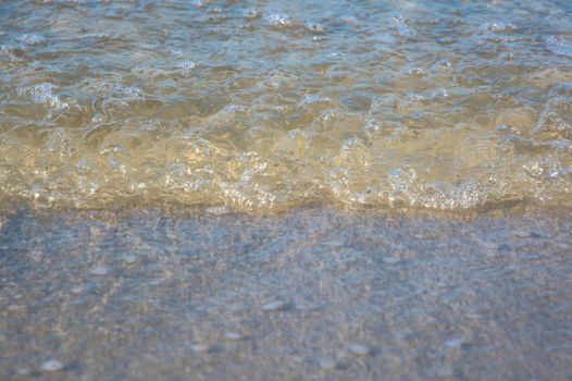 Beach rocks closeup. Mallorca, Balearic islands, Spain in July.