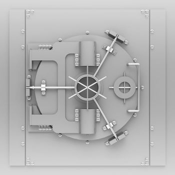 3d generated picture of a bank vault door