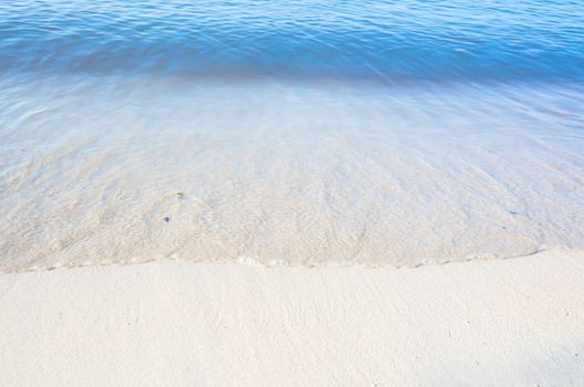 Morning waves closeup. Mallorca, Balearic islands, Spain in July.