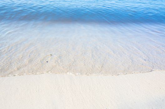 Morning waves closeup. Mallorca, Balearic islands, Spain in July.