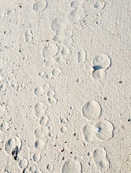 Sand drop texture. Mallorca, Balearic islands, Spain in July.