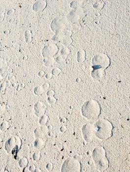 Sand drop texture. Mallorca, Balearic islands, Spain in July.