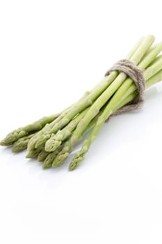 Asparagus isolated on the white background.